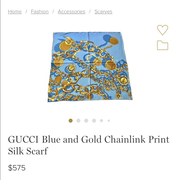 $209 AUTHENTIC GUCCI SILK SCARF GENTLY USED - Picture 2 of 7